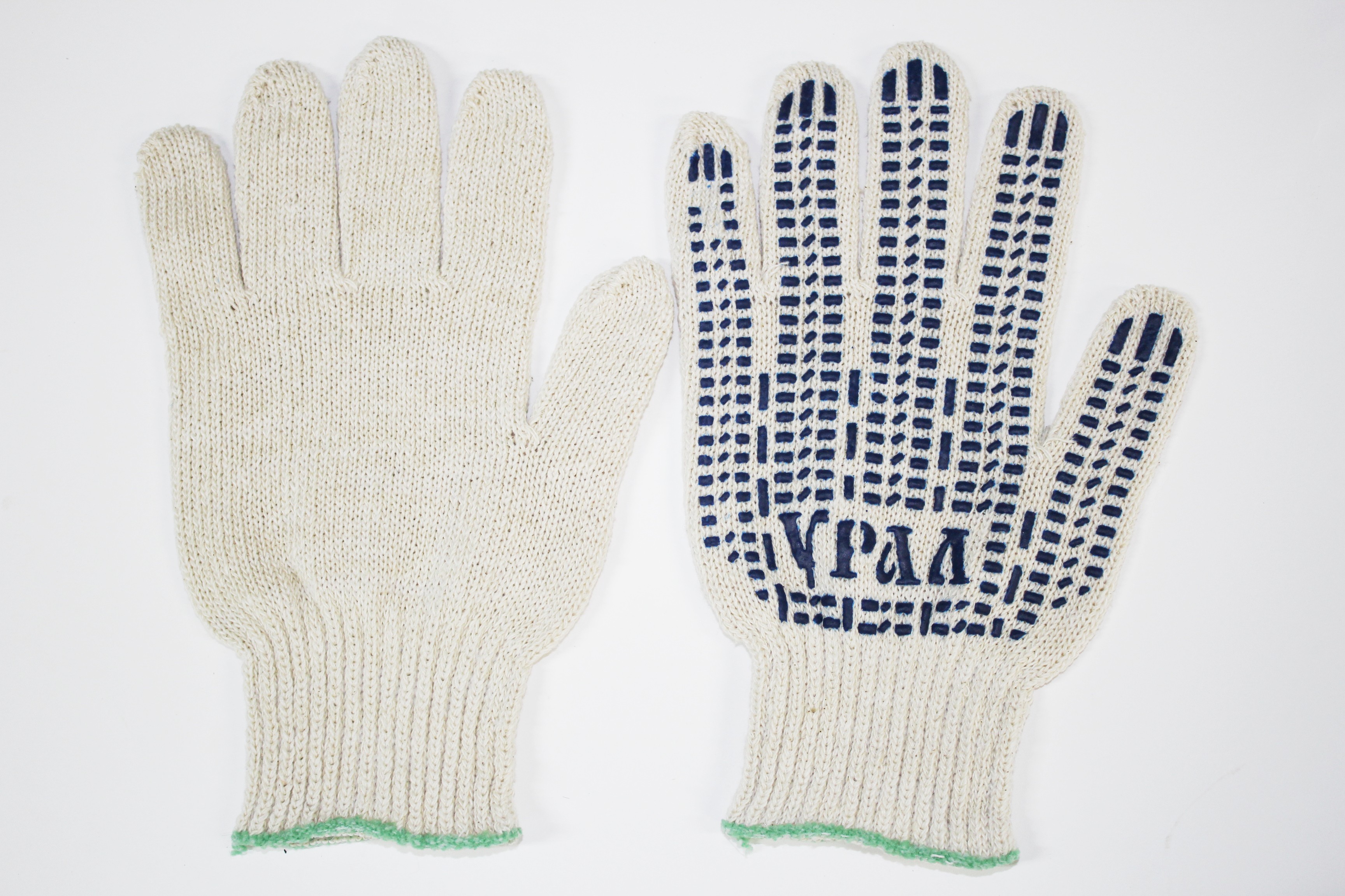 T129 Перчатки Х/Б Белые, Черные