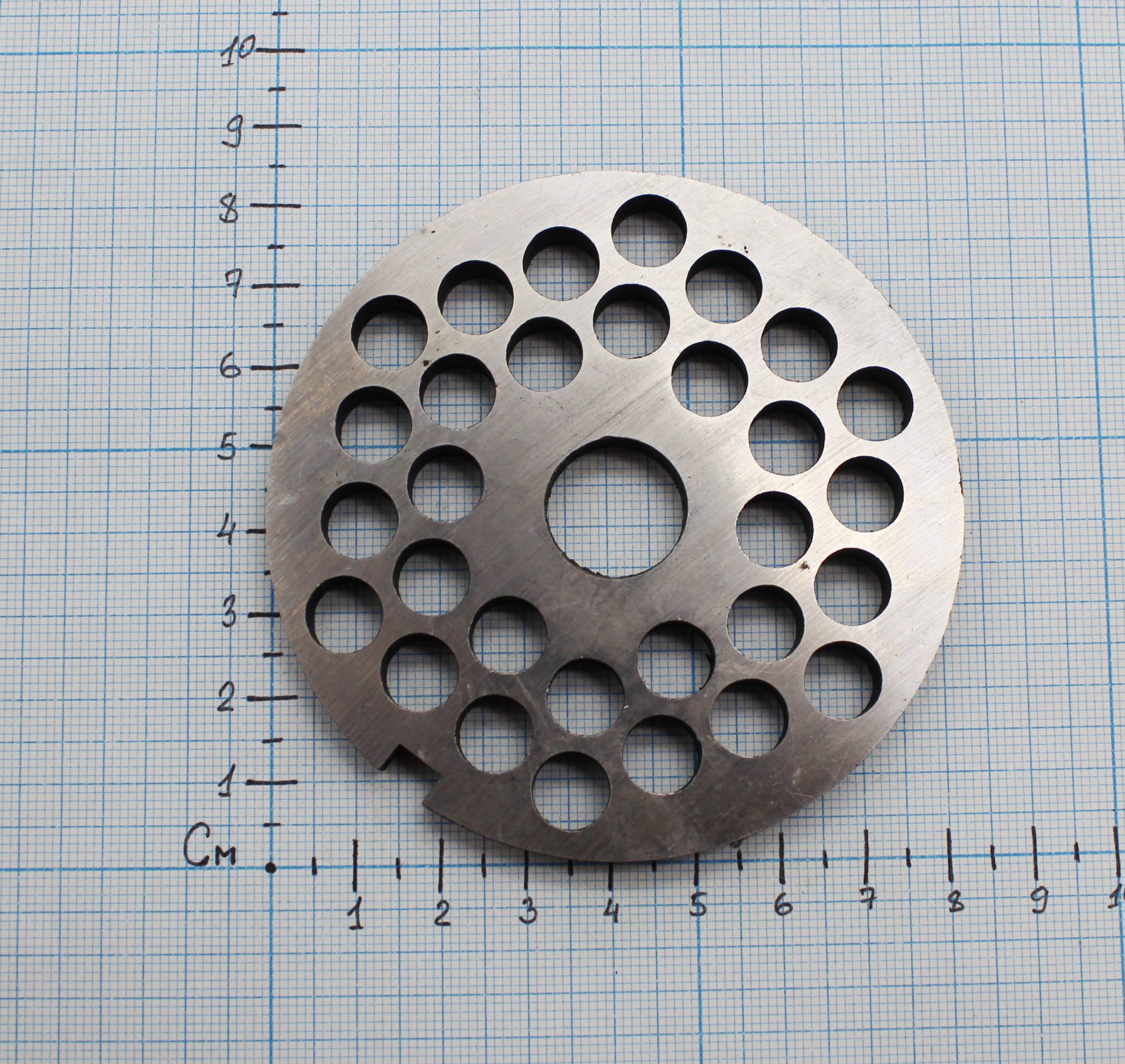 Решетка пром.мясорубки №3 МИМ-300.01.010 без бурта