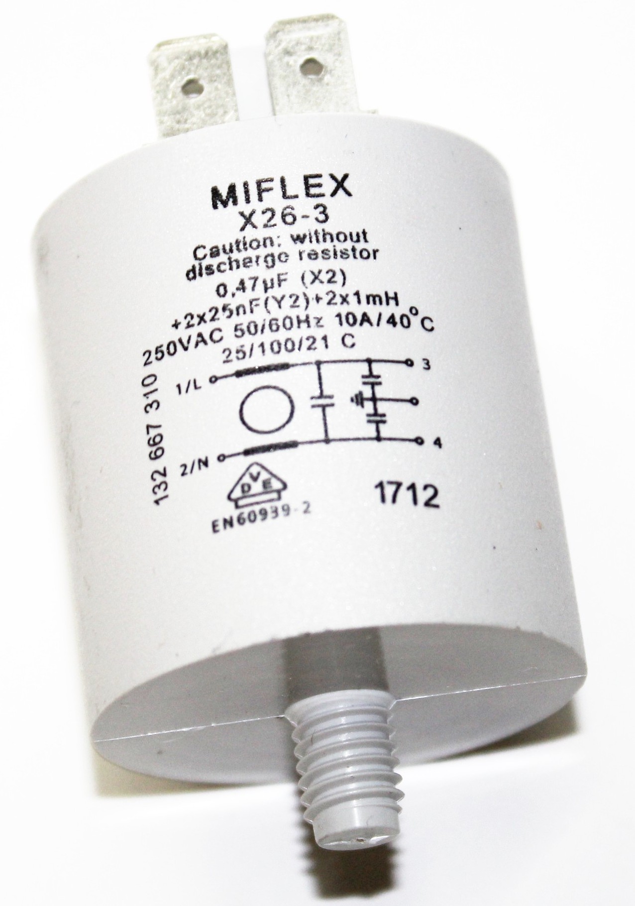 Сетевой фильтр стиральных машин Electrolux (Электролюкс), Zanussi (Занусси), AEG (АЕГ) 3792740007, зам. 1325317004