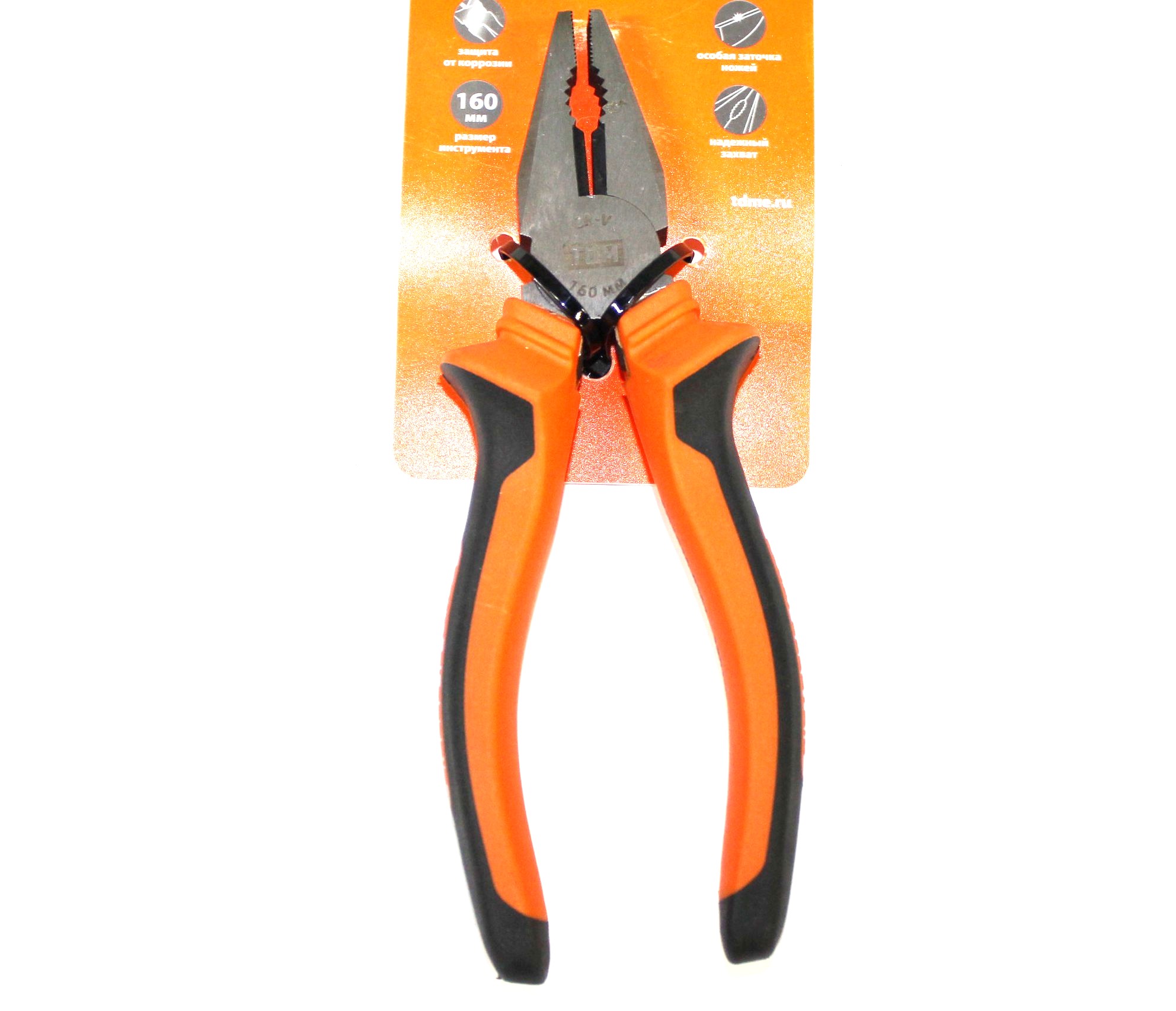 T167 Пассатижи с двухкомпонентными рукоятками 160 мм