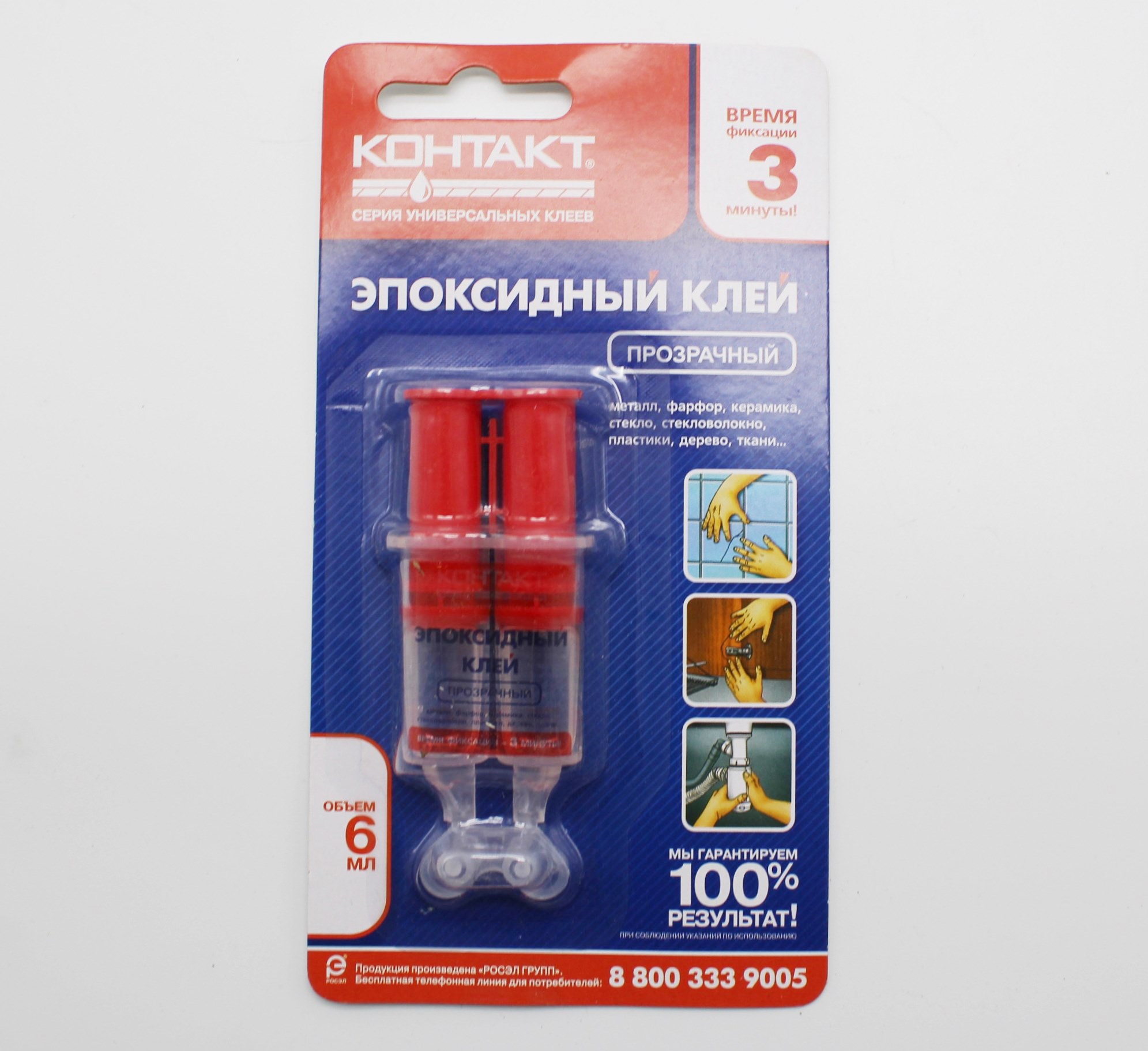 Эпоксидный клей прозрачный 6мл Контакт T183