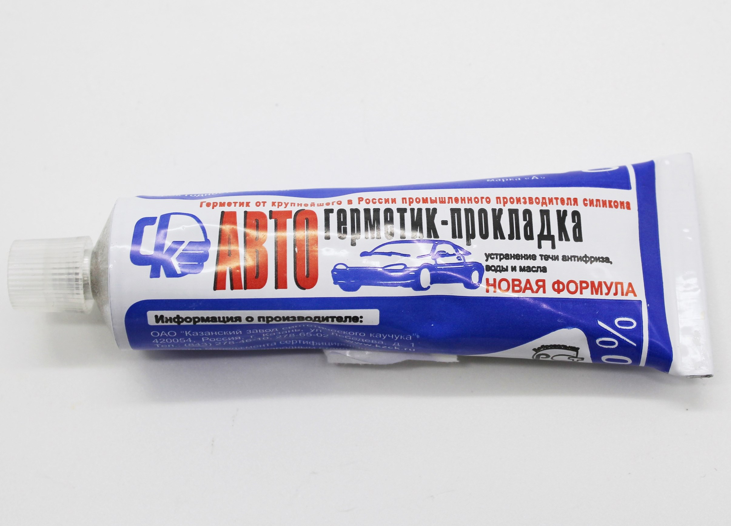 Автомобильный герметик силиконовый маслобензостойкий 60 гр. AVG60