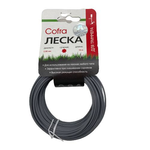 LTC-2.0HP-15 Леска для триммера, семиугольное сечение, диаметр 2,0 мм., длина 15 м., бренд: COFRA, а