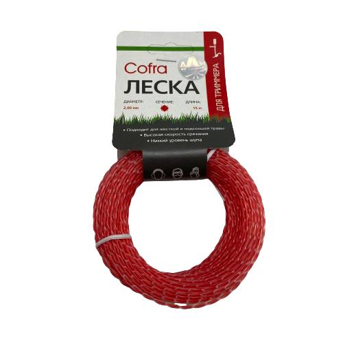 LTC-2.0SQT-15 Леска для триммера, витое квадратное сечение, диаметр 2,0 мм., длина 15 м., бренд: COF