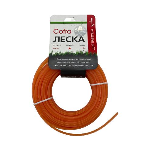 LTC-3.0ST-15 Леска для триммера, сечение звезда, диаметр 3,0 мм., длина 15 м., бренд: COFRA, арт. LT