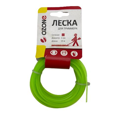 LTR-2.0SQ-15 Леска для триммера, квадратное сечение, диаметр 2,0 мм., длина 15 м., бренд: OZONE, арт