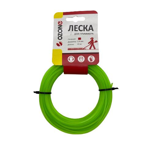 LTR-2.4SQ-15 Леска для триммера, квадратное сечение, диаметр 2,4 мм., длина 15 м., бренд: OZONE, арт