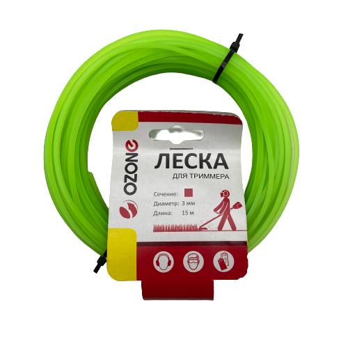 LTR-3.0SQ-15 Леска для триммера, квадратное сечение, диаметр 3,0 мм., длина 15 м., бренд: OZONE, арт