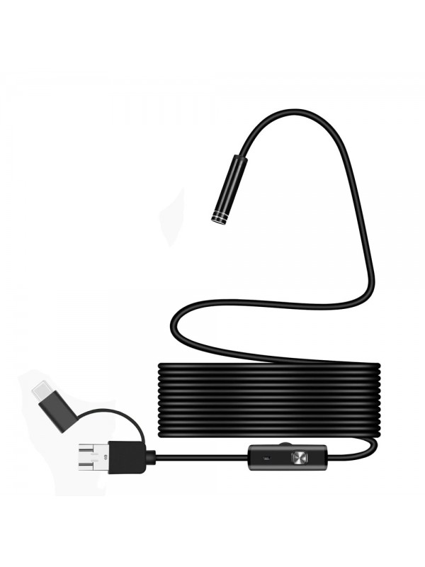Эндоскоп 3 в 1(Type-c, Micro, USB) 8мм 2м AN102op гибкий кабель