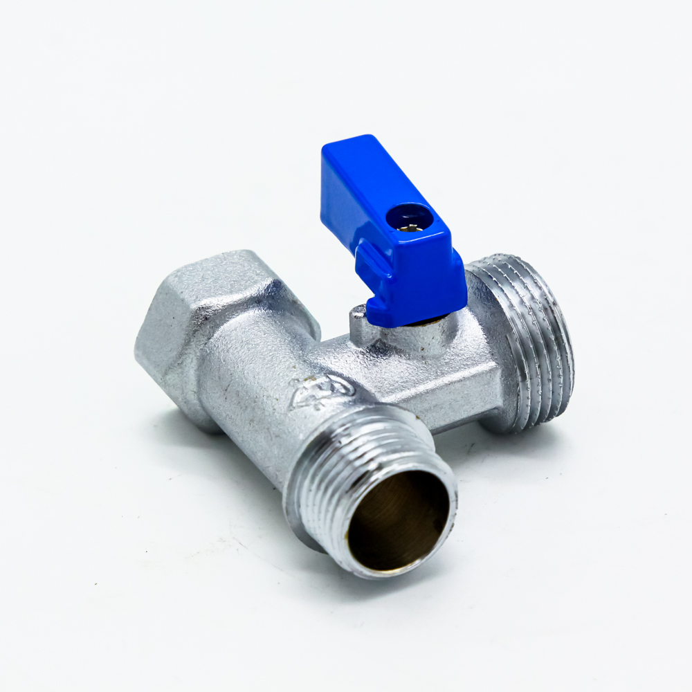 Кран водопроводный шаровой трехходовой 1/2 x3/4 x1/2 (внутр/наруж/наруж) ISL006ARM