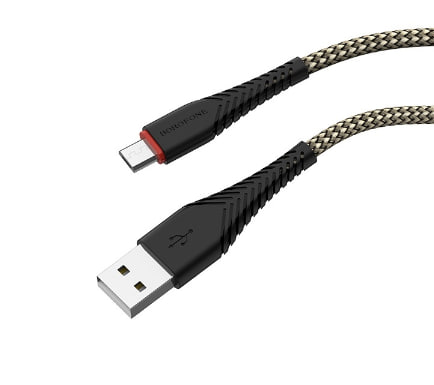 Шнур MICRO BOROFONE BX25 1м. 2,4А.