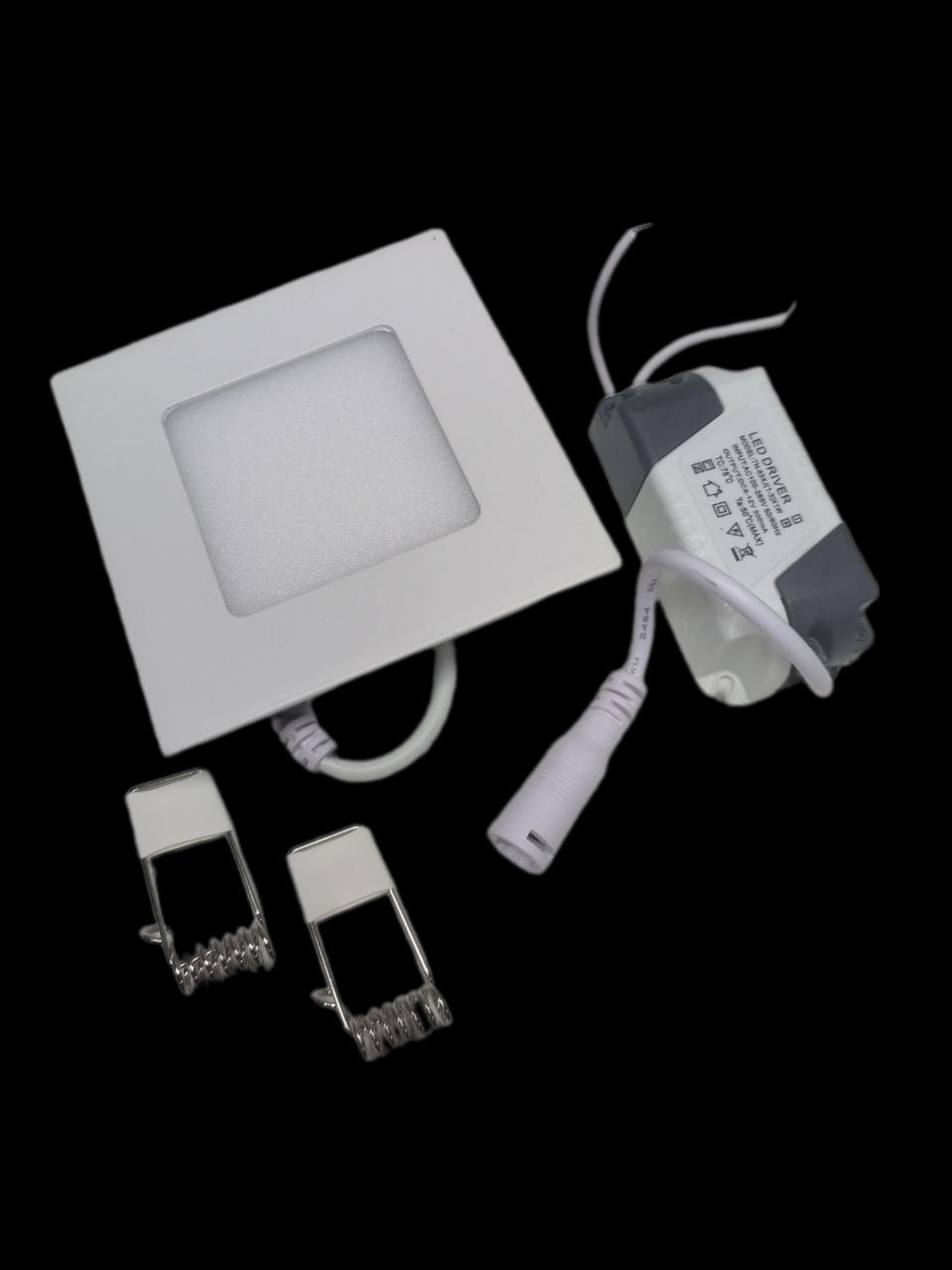  Белая КВАДРАТНАЯ Лампа / ЭПРА в комплекте  3W  85-265V  85mm Холодный свет