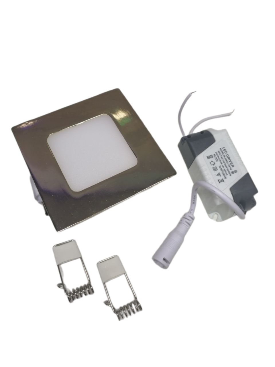  L017 Золотая КВАДРАТНАЯ Лампа / ЭПРА в комплекте  3W  85-265V Теплый свет