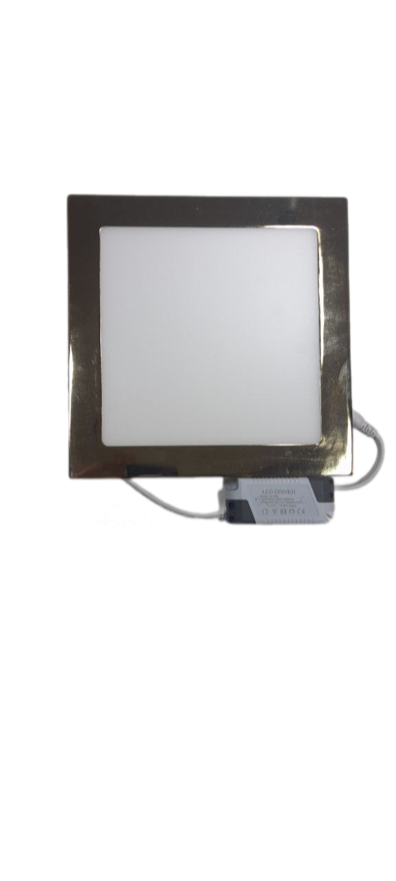  L013 Золотая КВАДРАТНАЯ Лампа / ЭПРА в комплекте  18W  85-265V Теплый свет