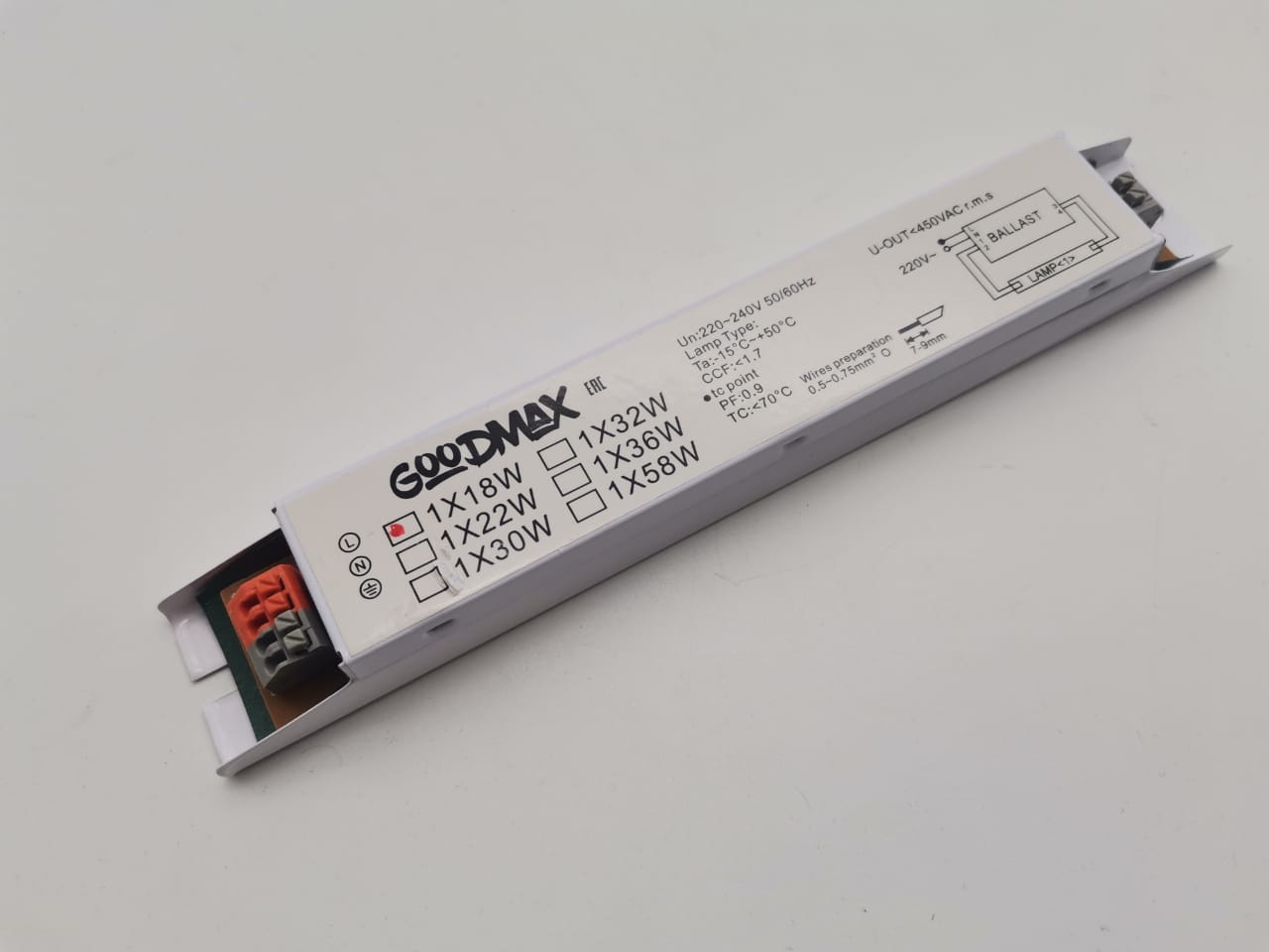 Балласт электронный (ЭПРА) 1х18W