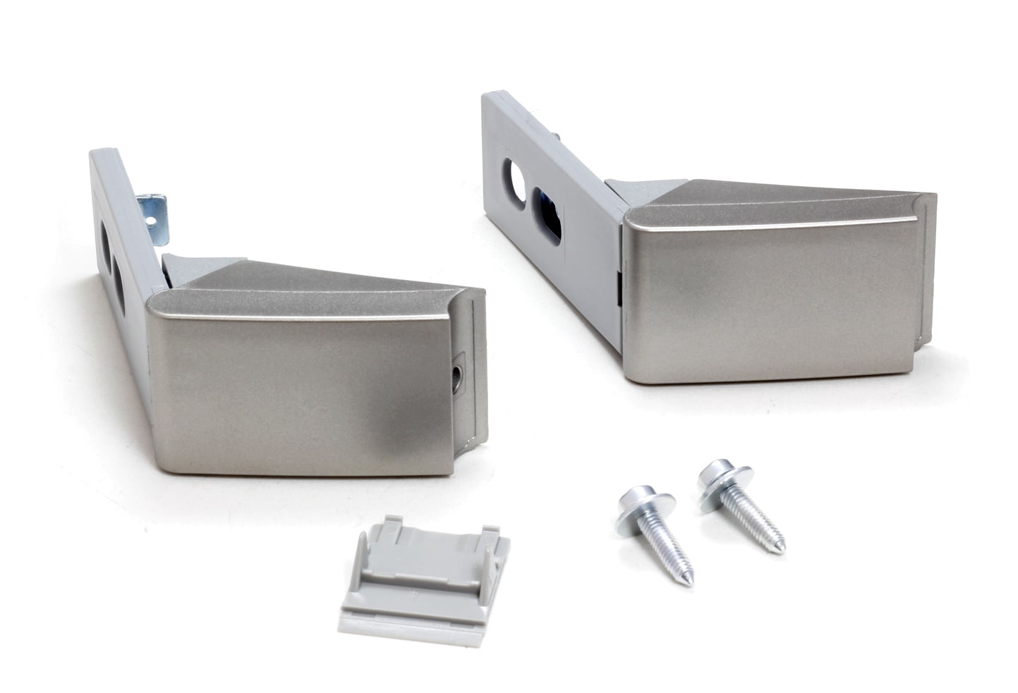 Кронштейн крепления ручки двери (2шт, серебро, не оригинал) холодильника Liebherr