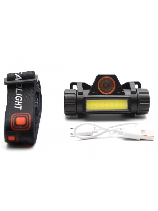 Фонарь налобный аккумуляторный COB LED