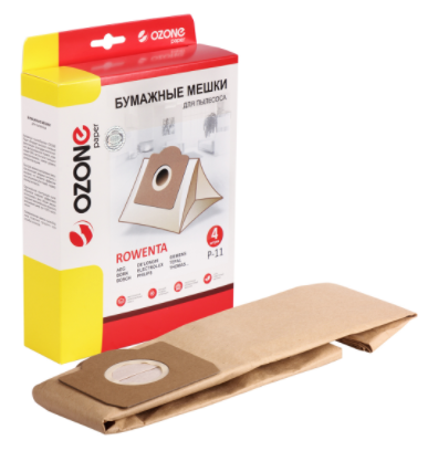Мешки-пылесборники Ozone бумажные для пылесоса, 4 шт. P-11