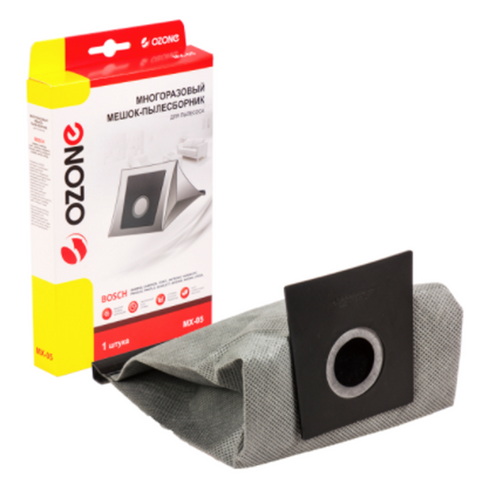 Мешок-пылесборник Ozone многоразовый для пылесоса, MX-05 