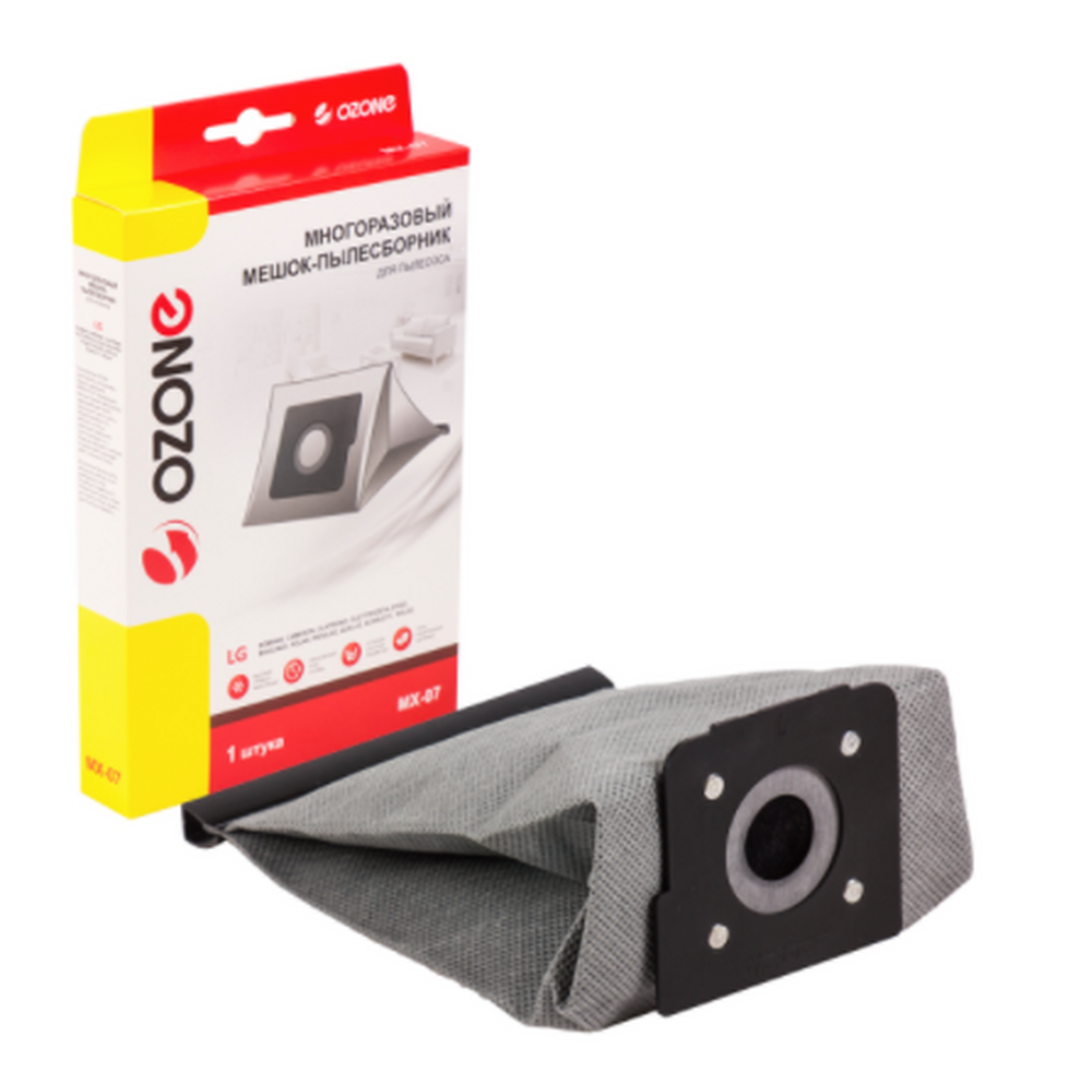 Мешок-пылесборник Ozone многоразовый для пылесоса, MX-07 