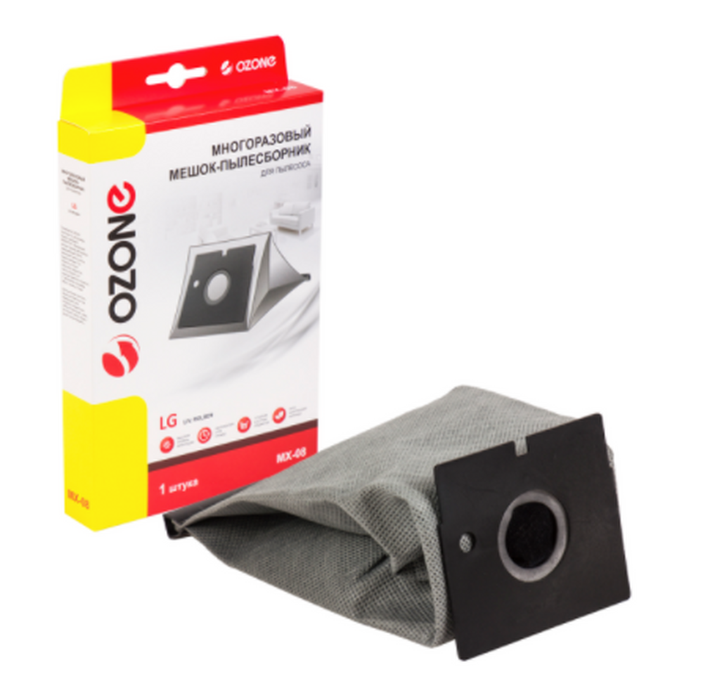 Мешок-пылесборник Ozone многоразовый для пылесоса, MX-08 