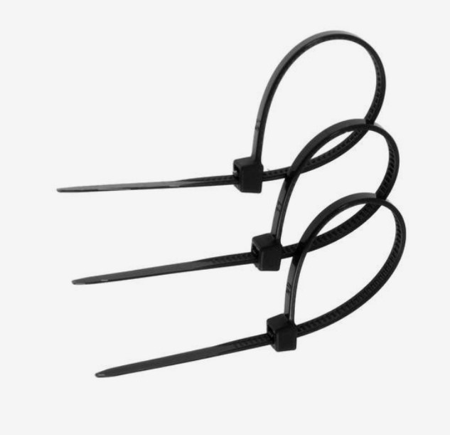 Хомут нейлоновый 2.5 х 100 мм, белые, в упаковке 100 шт