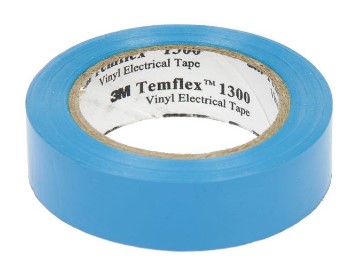 Изолента 3М Temflex 1300, ПВХ, 15 мм x 10 м, 130 мкм, синяя
