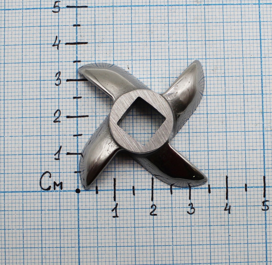 Нож для мясорубки внутренний квадрат 9*9мм Novis #5 код: NV001