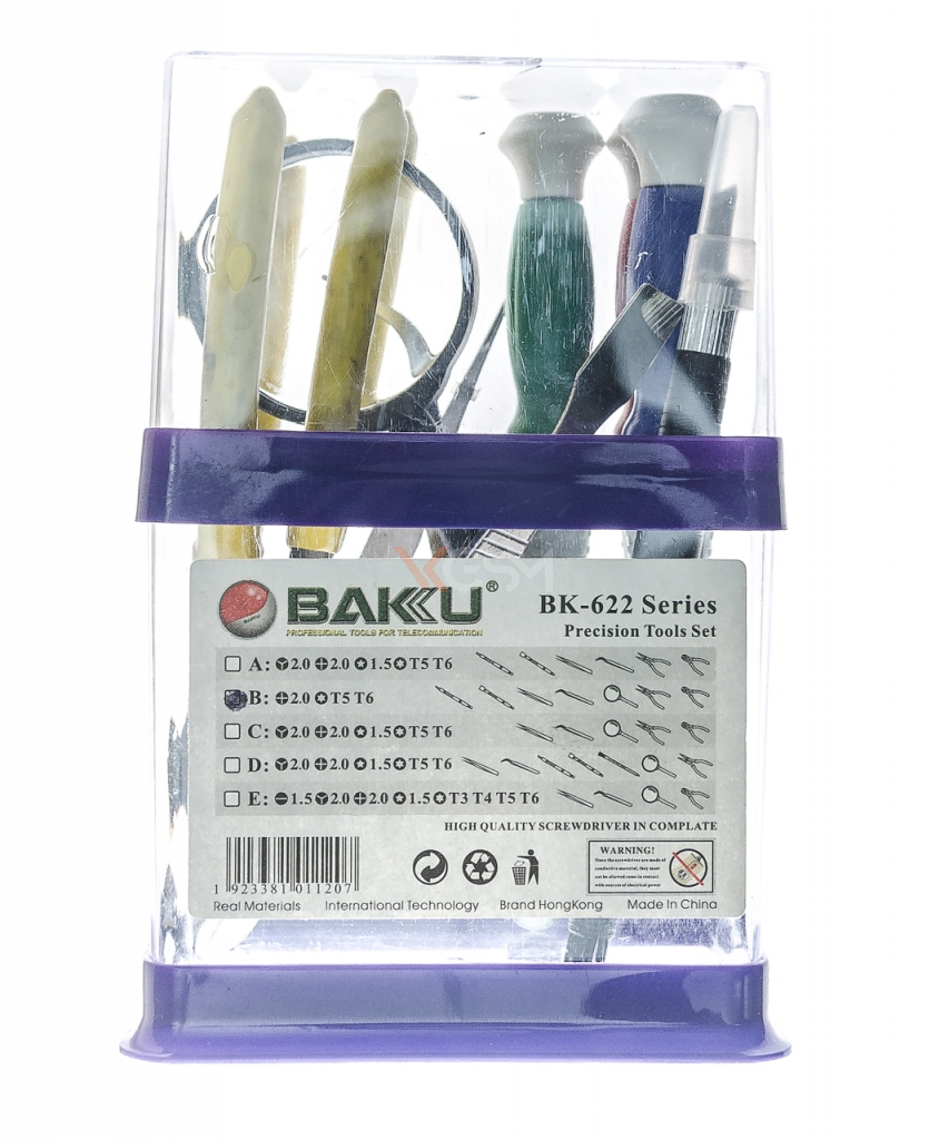 Набор отверток для ремонта электроники Baku-622 код: T380