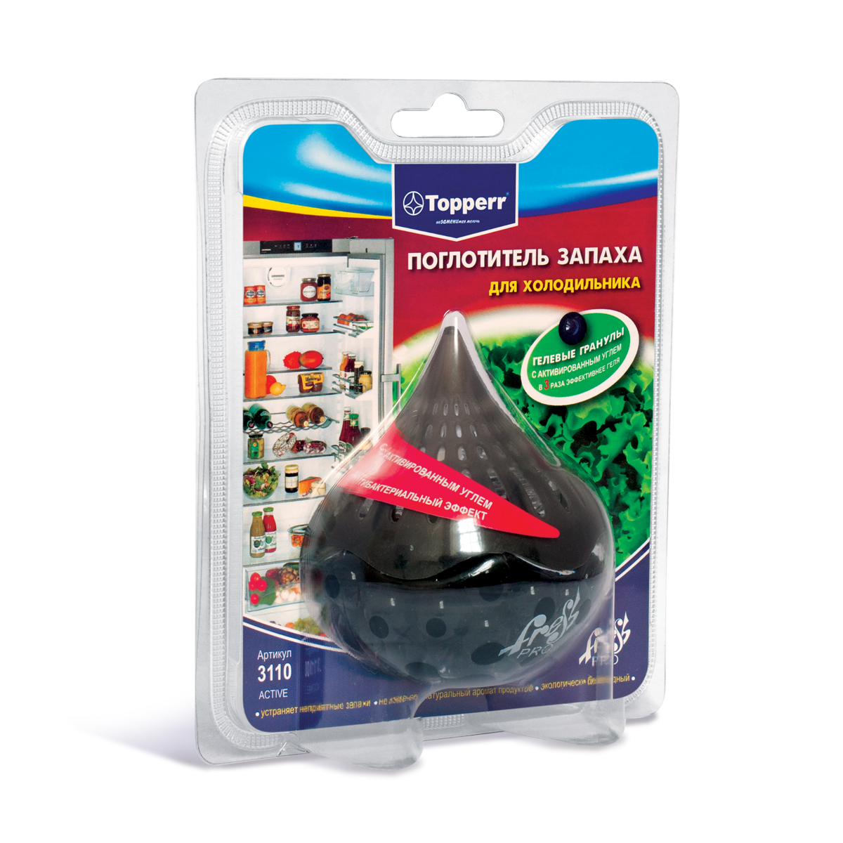 Поглотитель запаха для холодильника гелевый  Active