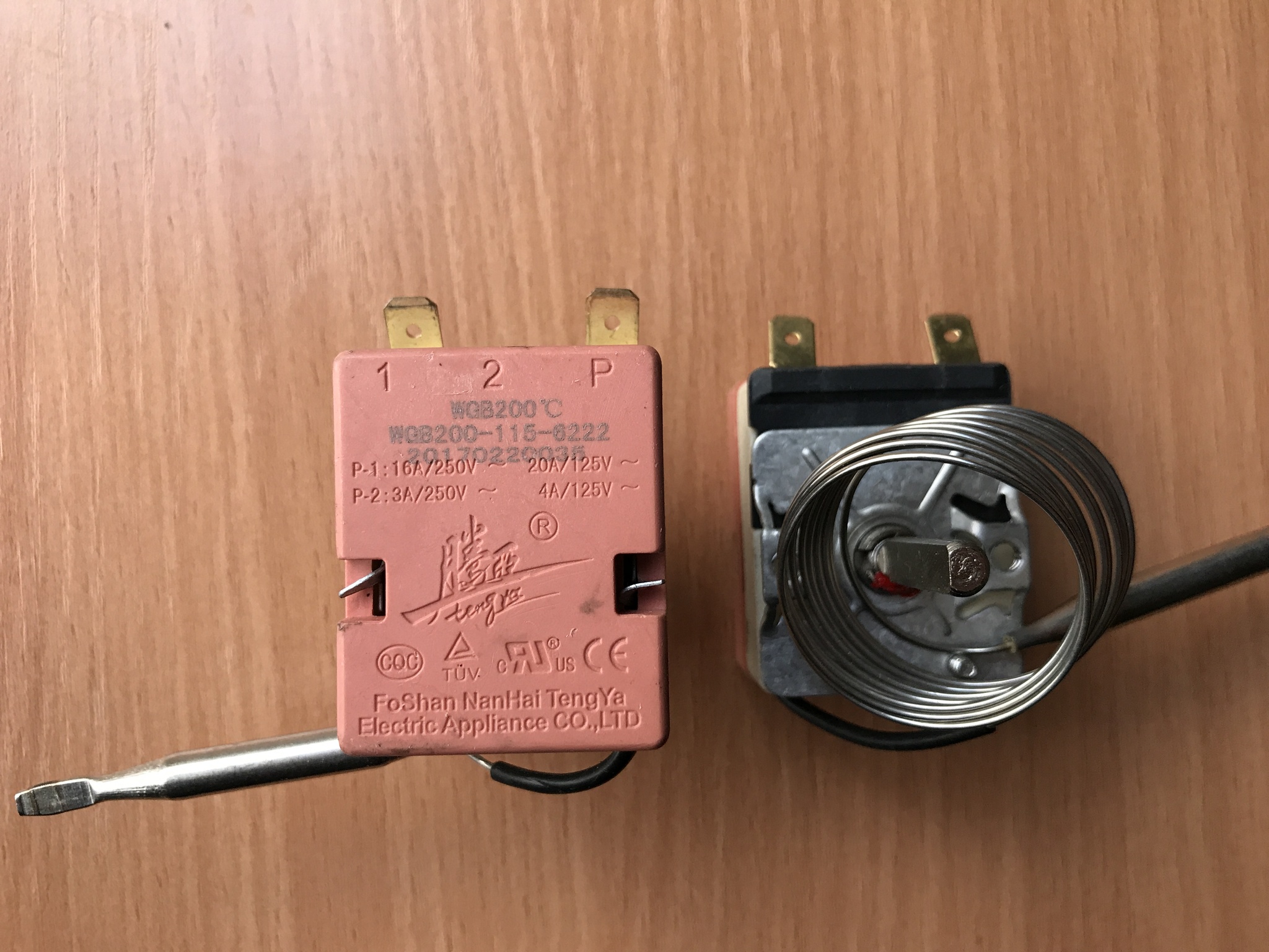 Терморегулятор (термостат) духовки, +50-200°С 250V 16А 1,2м EP144