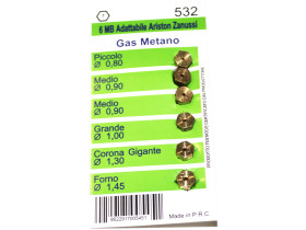 Комплект жиклёров для плит на баллонный газ Wo532