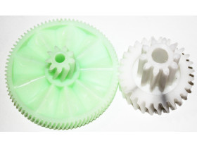 SKW004, KW017 Блок шестеренок для мясорубки Kenwood MG350 (KW715563 + KW715564) D55/28+83.4/20 L30/18+19/12