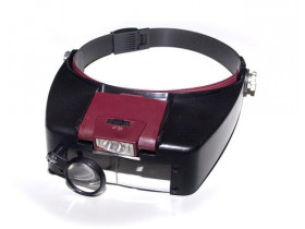 Лупа налобная MG81007-А (ув. 1.5-7х, с подсветкой) код: T061