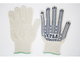 T129 Перчатки Х/Б Белые, Черные