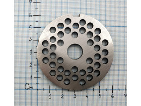 Решетка промышленной мясорубки №2 МИМ-80 без бурта 010048