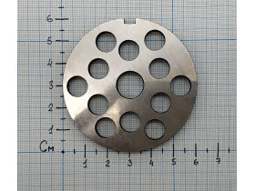 Решетка промышленной мясорубки №3 МИМ-80 без бурта 010049