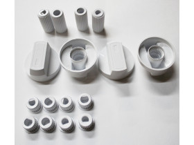 Ручки универсальные для плит, белые WL1032, 43CU007