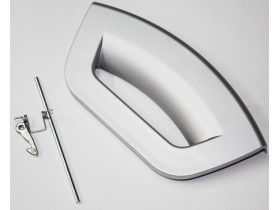Ручка люка серебристая стиральных машин Ariston (Аристон) ALLUMINIUM FUTURA 291123