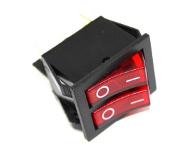 Выключатель двухклавишный 26*31. 66135 (аналог KN009)