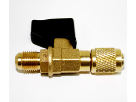 Переходник с R-410 на R-22 прямой с краном. CV-10