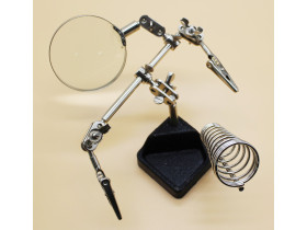 Держатель  Третья рука  с лупой Орбита JM-1506. T429