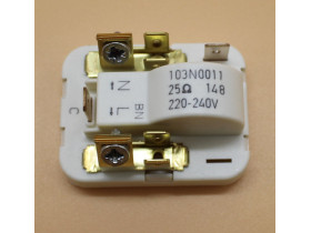 Пусковое реле компрессора SECOP 25Ом 103N0011. RLY002DF, зам. 59790, 103N0011, 103N0018