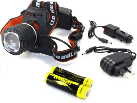 T535 Фонарь налобный F17, MX-33-2 синий/белый свет