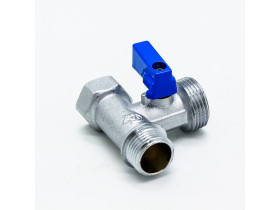 Кран водопроводный шаровой трехходовой 1/2 x3/4 x1/2 (внутр/наруж/наруж) ISL006ARM