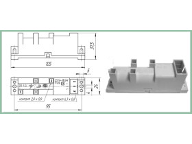 Блок электророзжига 4 свечи, однозарядный плиты Gefest