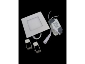  L017 Белая КВАДРАТНАЯ Лампа / ЭПРА в комплекте  3W  85-265V  85mm Теплый свет