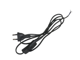 ЧЁРНЫЙ Сетевой шнур с выключателем