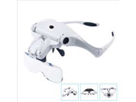 Очки лупа NO.9892B2C с аккумулятором