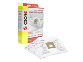 Мешки-пылесборники Ozone синтетические для пылесоса, 5 шт. M-05